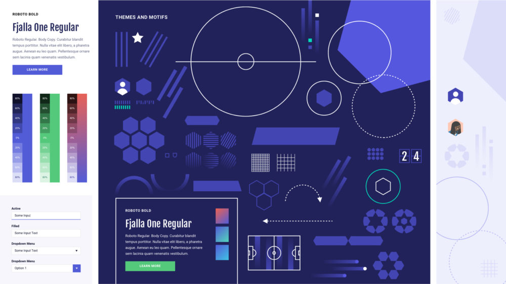 Early Moonllight design system explorations